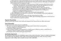 Hartwick College Credit Card Policy intended for Corporate Credit Card Agreement Template