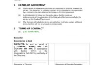 Heads Of Agreement And Mou  Download In Word  Precedents Online intended for Heads Of Terms Agreement Template