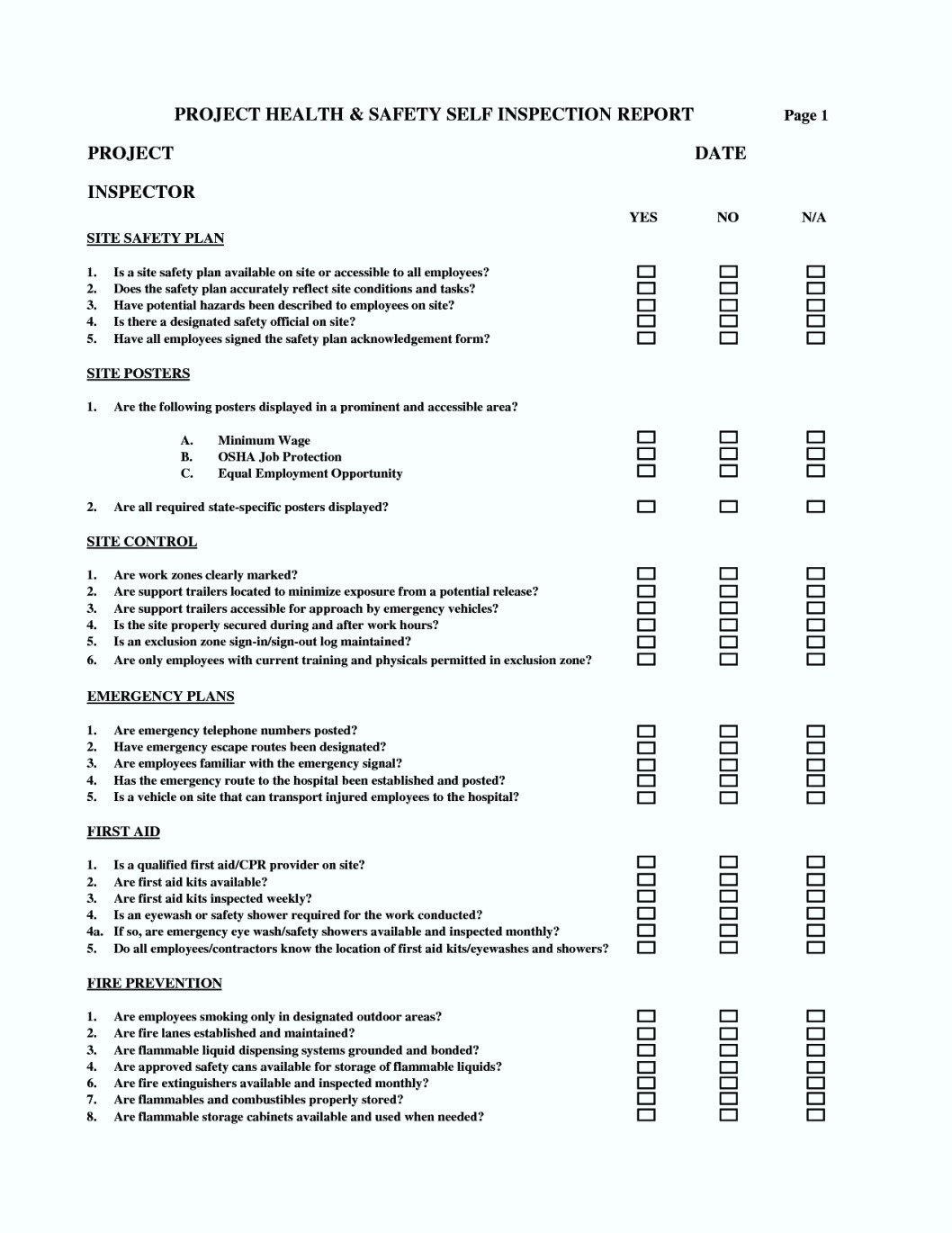 Health And Safety Report Template  Template Update in Monthly Health And Safety Report Template