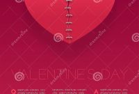 Heart Paper Tear Repairstaples Valentine`s Day Concept Layout pertaining to Staples Banner Template