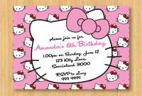 Hello Kitty Birthday Invitations Printable Free – Invitation intended for Hello Kitty Birthday Banner Template Free