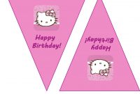 Hello Kitty Party Pack  Free Printables Keeping It Real in Hello Kitty Birthday Banner Template Free