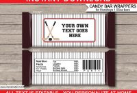 Hockey Hershey Candy Bar Wrappers  Personalized Candy Bars throughout Hershey Labels Template