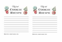 Holiday Cookie Exchange Party Printables And Ideas Tips Forrent with Cookie Exchange Recipe Card Template