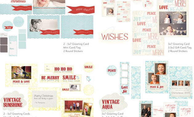 Holiday Photo Card Templates  Whimsy And Good Cheer Collection with regard to Free Photoshop Christmas Card Templates For Photographers