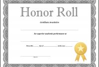 Honor Roll Certificate Template  How To Craft A Professional intended for Professional Award Certificate Template