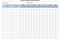 House Cleaning Schedule for Cleaning Report Template