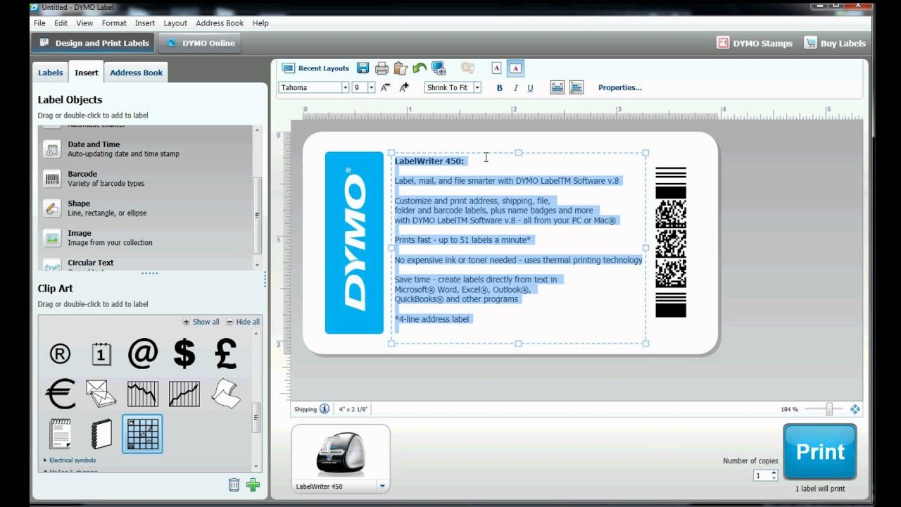 How To Build Your Own Label Template In Dymo Label Software  Youtube intended for Dymo Label Templates For Word