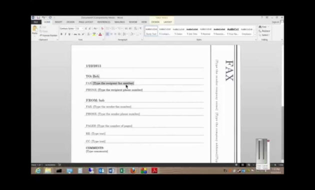 How To Create A Fax From A Free Template In Microsoft Word for How To Create A Template In Word 2013