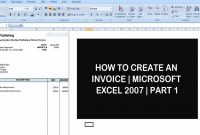 How To Create An Invoice  Microsoft Excel   Part   Youtube with Invoice Template In Excel 2007
