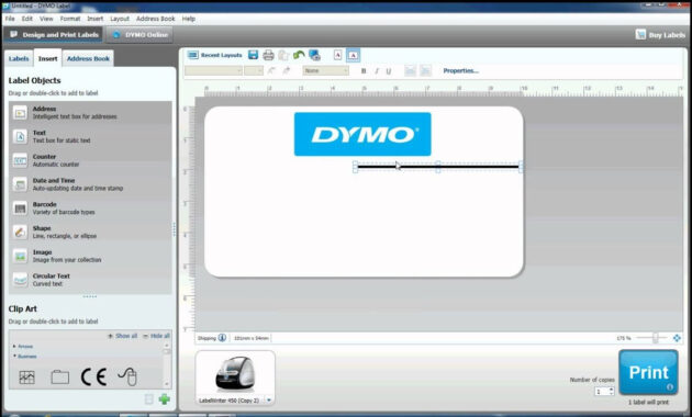How To Create Complex Labels In Dymo Label Software  Youtube in Dymo Label Templates For Word