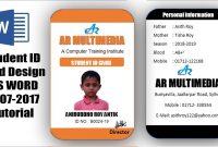 How To Create Professional Student Id Card In Ms Word Two Part pertaining to Portrait Id Card Template