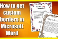 How To Get A Custom Border In Microsoft Word  Youtube within Scroll Paper Template Word