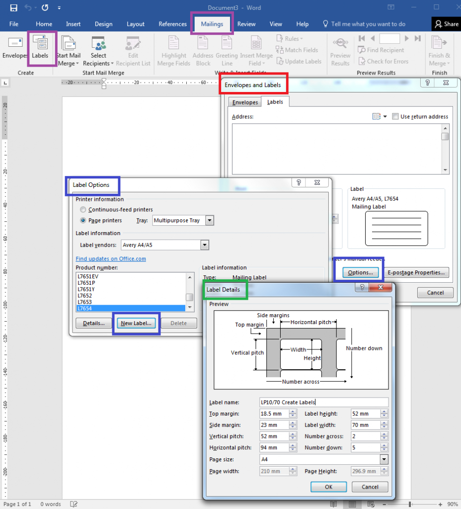 How To – How To Create Your Own Label Templates In Word intended for Creating Label Templates In Word