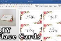 How To Make Diy Place Cards With Mail Merge In Ms Word And Adobe inside Microsoft Word Place Card Template
