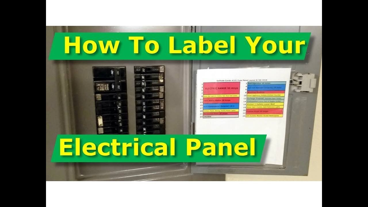 How To Map Out Label Your Electrical Panelfuse Panel Diagram  Youtube with Electrical Panel Label Template Download
