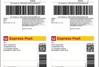 How To Print Multiple Australia Post Labels On A Sticker Sheet Using inside International Shipping Label Template