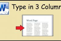 How To Type In  Columns Word  Youtube throughout 3 Column Word Template