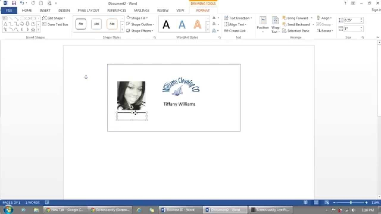 How To Use Microsoft Word To Make Id Badges  Youtube with Id Badge Template Word