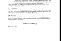 Hypothetical License Agreement  Technology Licensing  Past Paper inside Trade Secret License Agreement Template