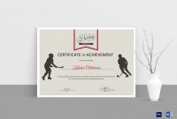 Ice Hockey Achievement Certificate Design Template In Psd Word pertaining to Hockey Certificate Templates