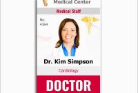 Id Template Free Beautiful Vertical Employee Id Card  Best Of Template with Doctor Id Card Template