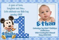 Image For Mickey Mouse Clubhouse St Birthday Invitations  Ankita for First Birthday Invitation Card Template