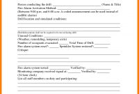 Image Result For Fire Drill Procedures For Summer Camp  Report regarding Emergency Drill Report Template