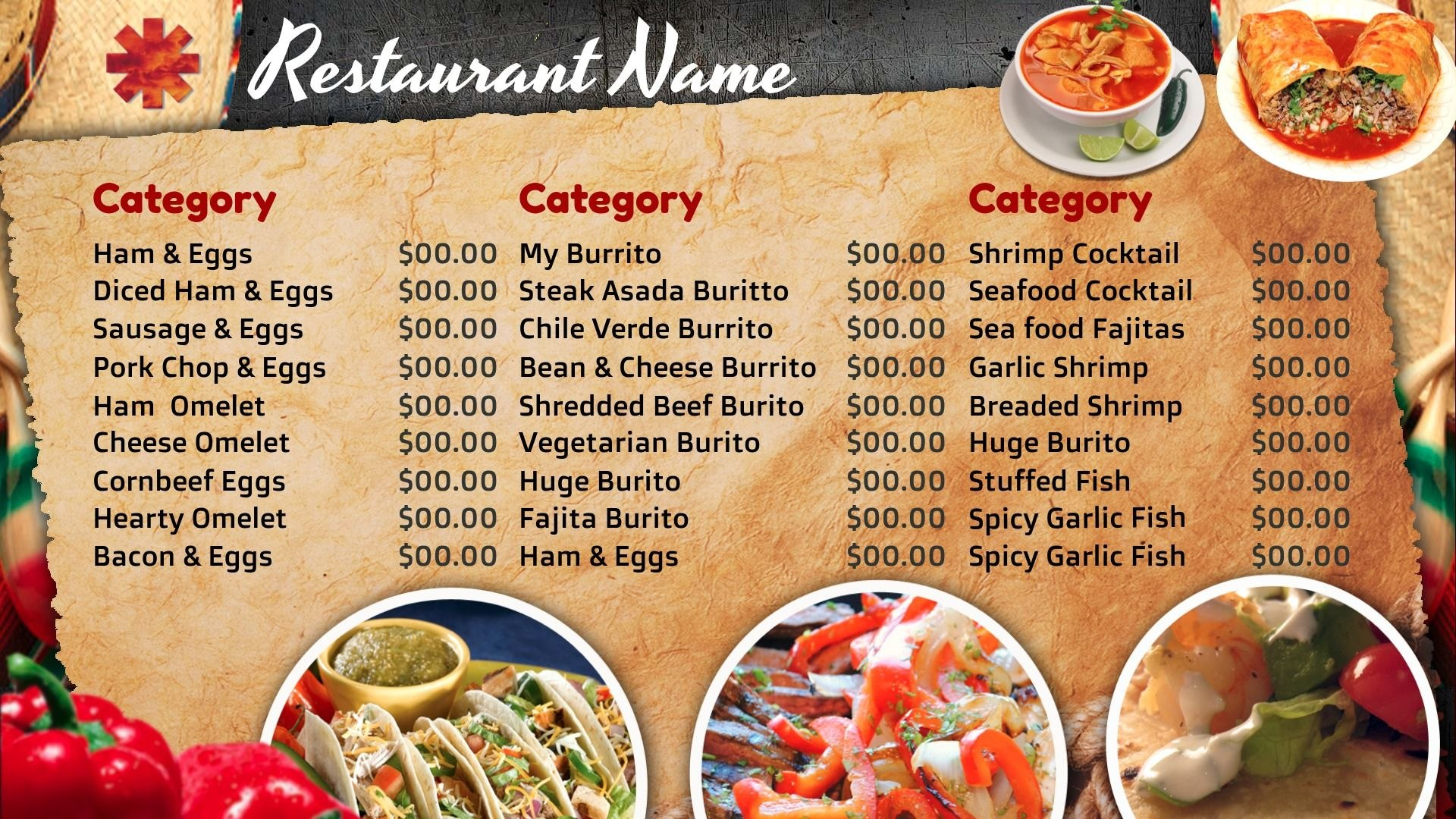 Image Result For Mexican Restaurant Digital Menus  Chavez Board intended for Digital Menu Templates Free