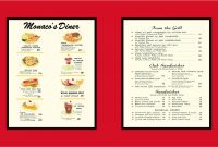 Images For  Diner Menu Template  Vintage Menus  Diner Menu Menu for Diner Menu Template