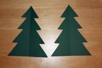 Images Of D Christmas Tree Printable Template  Elcarco in 3D Christmas Tree Card Template
