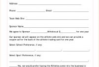 Images Of Digital Sponsorship Agreement Template Form  Linaca with regard to Club Sponsorship Agreement Template