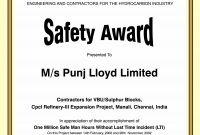 Images Of Employee Safety Award Certificate Template  Photomeat in Safety Recognition Certificate Template