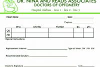Images Of Sample Prescription Form Template  Nategray for Blank Prescription Form Template