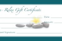 Images Of Spa Gift Certificate Template  Krydia inside Massage Gift Certificate Template Free Download