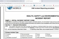 Incident Report Form  Hsse World with regard to Health And Safety Incident Report Form Template