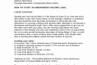 Independent Record Label Business Plan Template New Rate Record inside Independent Record Label Business Plan Template