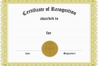 Inspirational Award Certificate Template Free  Best Of Template throughout Blank Certificate Of Achievement Template