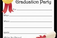 Inspirational Free Graduation Invitation Templates For Word  Best intended for Graduation Party Invitation Templates Free Word