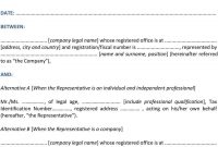 International Sales Representative Agreement Template International for Legal Representation Agreement Template