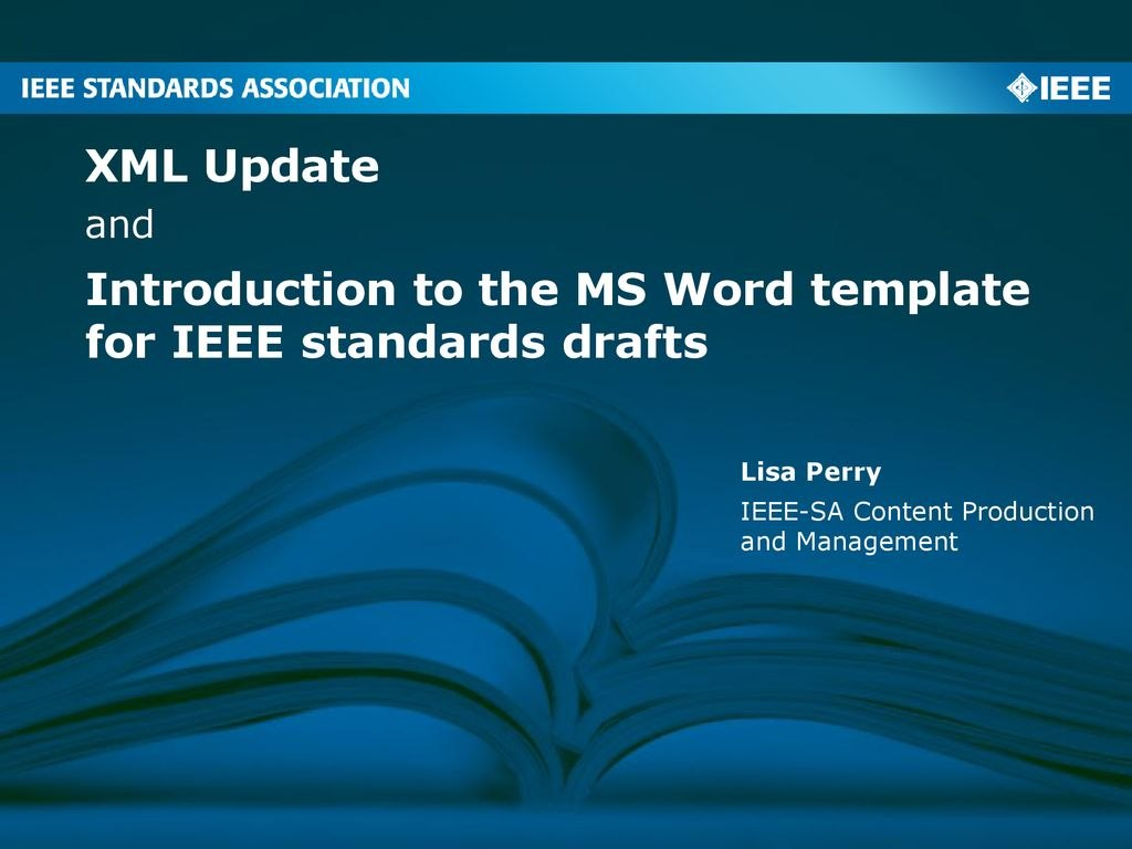 Introduction To The Ms Word Template For Ieee Standards Drafts  Ppt intended for Ieee Template Word 2007