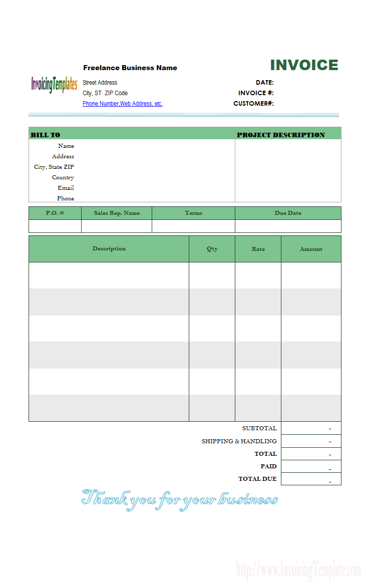 Invoice Software Development throughout Software Development Invoice Template