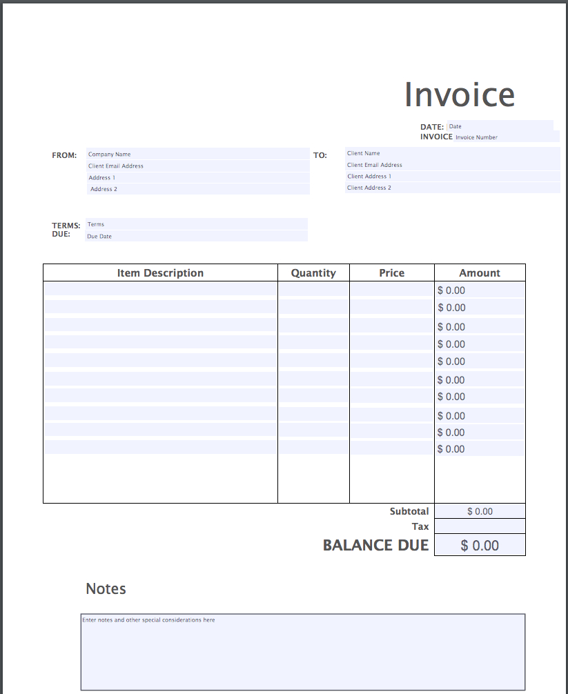 Invoice Template Pdf  Free From Invoice Simple within Make Your Own Invoice Template Free
