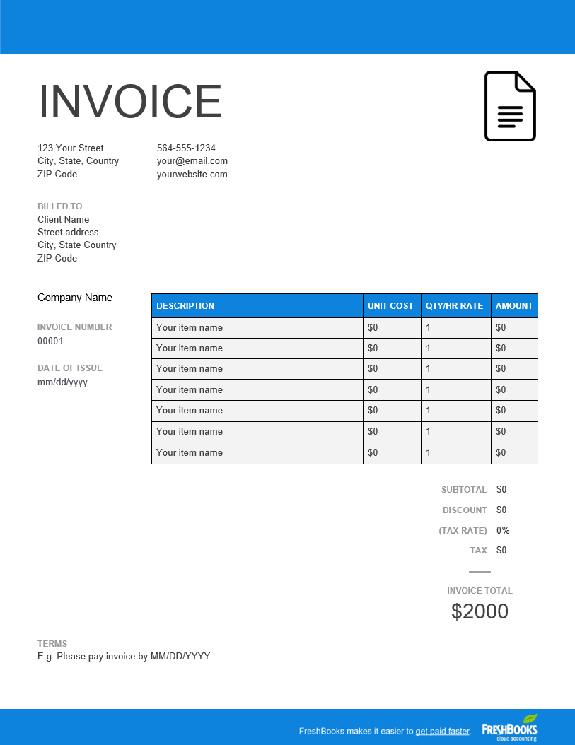 Invoice Template  Send In Minutes  Create Free Invoices Instantly intended for Invoice Template Uk Doc