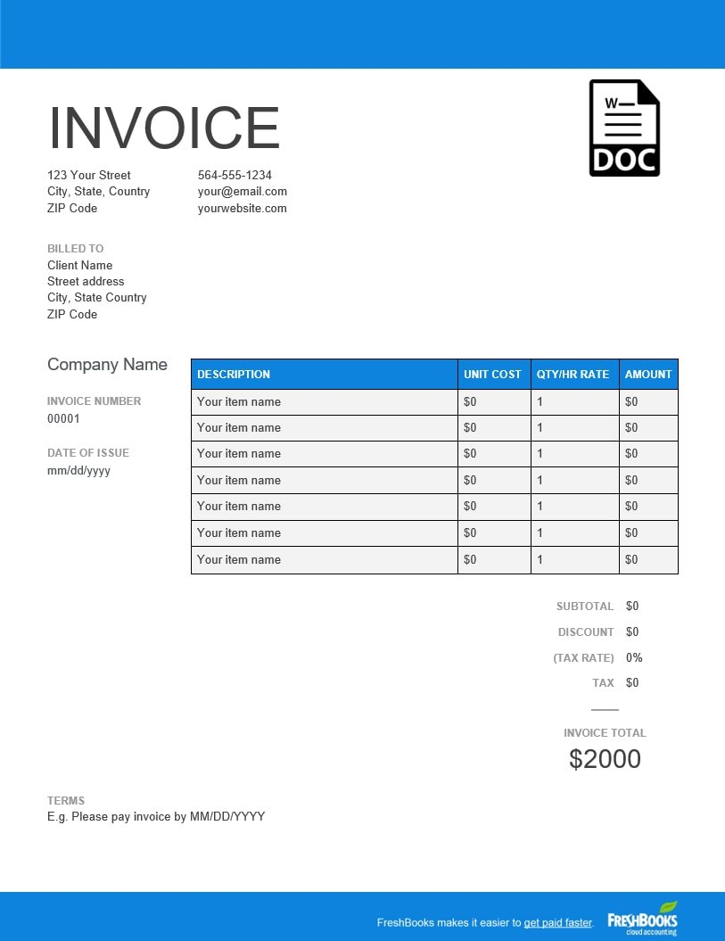 Invoice Template  Send In Minutes  Create Free Invoices Instantly with regard to Web Design Invoice Template Word
