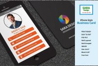 Iphone Stylish Business Card Templates Psd  Business Card Templates with Iphone Business Card Template