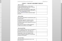It Security Assessment Checklist Template throughout It Report Template For Word
