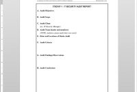 It Security Audit Report Template within Information Security Report Template