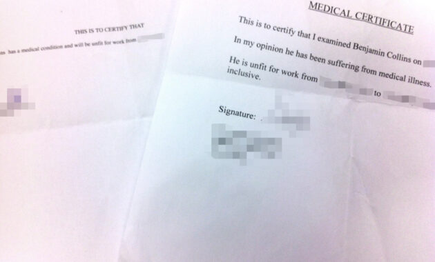 It Was Really Easy To Get A Note From Three Doctors Even After with Australian Doctors Certificate Template