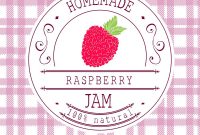 Jam Label Design Template For Raspberry Dessert Vector Image with regard to Dessert Labels Template